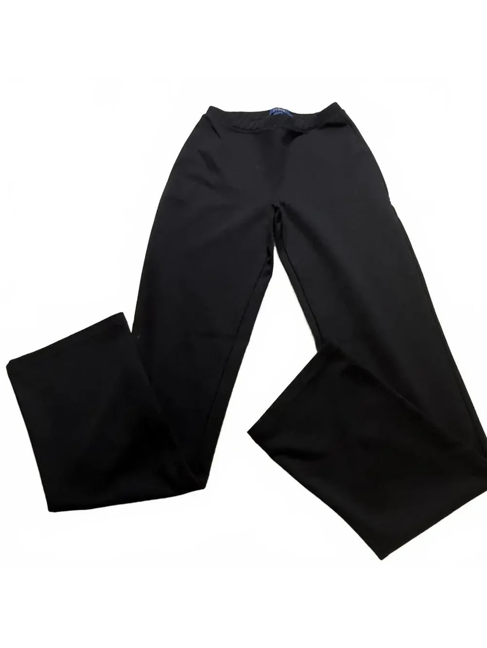 J.CREW Women's SZ S, pull on Black Nylon/Spandex Straight Leg Light Weight Pants
